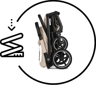 Компактно сложенная коляска Cybex Beezy