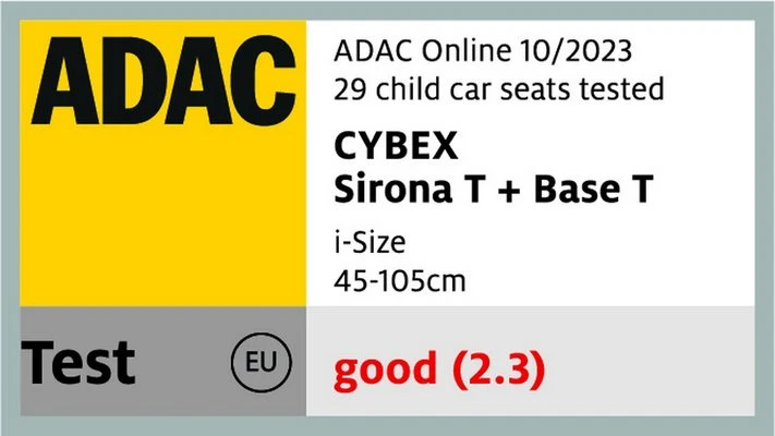 Cybex Sirona T i-Size и Base T результат ADAC 10/2023
