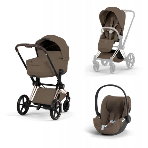 Cybex Priam V Style 2026 3 в 1 Rose Gold / Coconut Brown