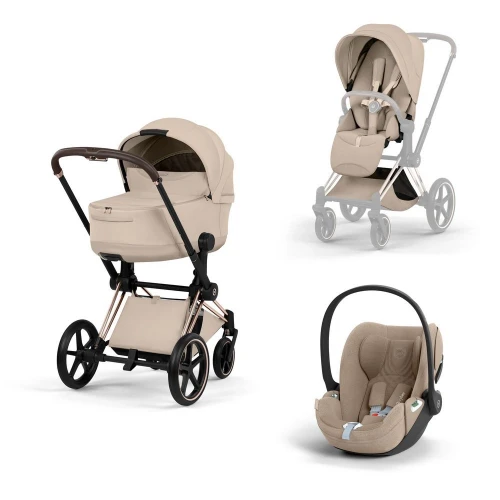 Cybex Priam V Style 2026 3 в 1 Rose Gold / Cozy Beige