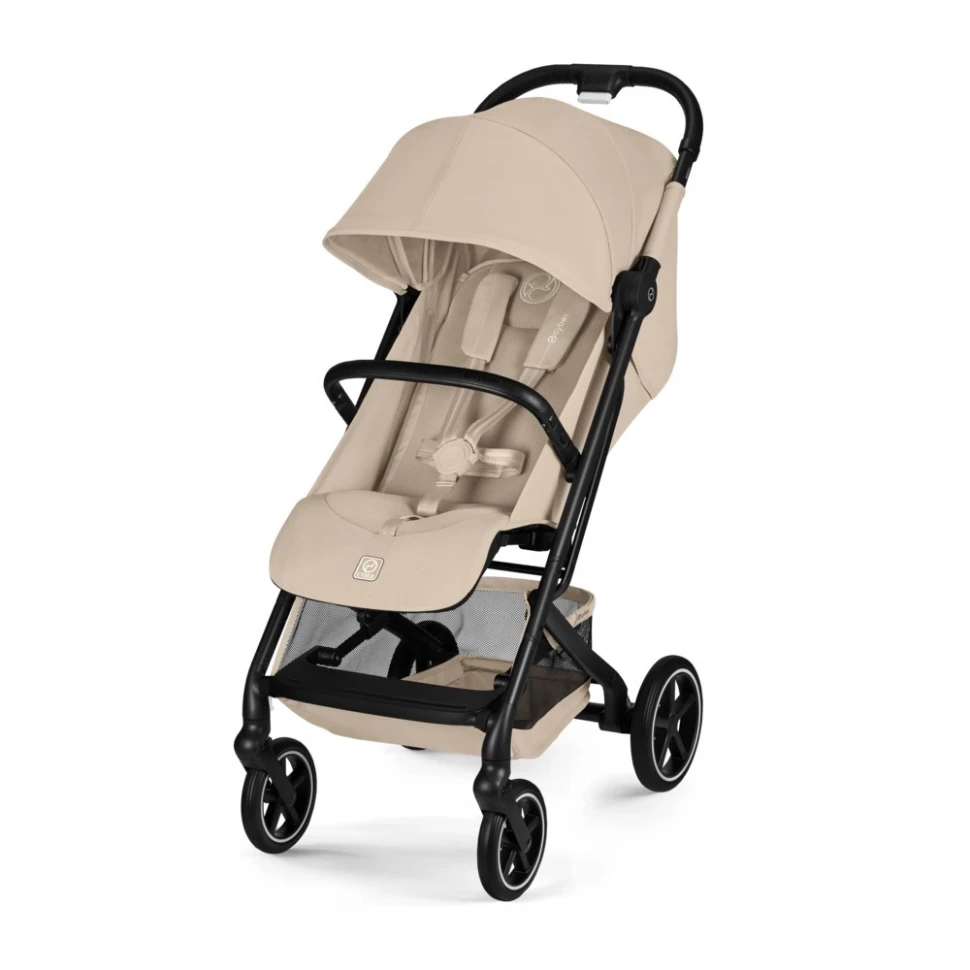 Cybex Beezy с дождевиком и бампером Almond Beige